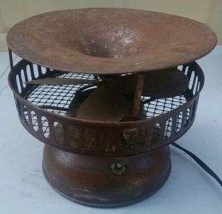 Vintage 2 Speed Circular Fan By Electro Mfg.  Co.  Horizontal Usa