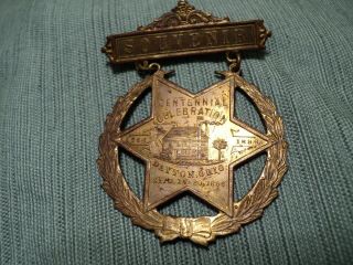 Dayton,  Ohio Centennial Souvenir Pin: 1896