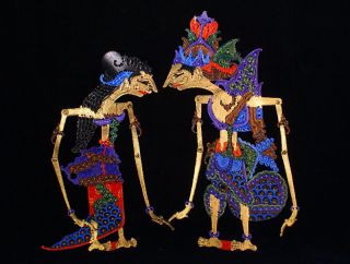 Indonesian Wayang Kulit Rama Sita,  Shadow Puppets,  Ramayana Epic,  Without Stick