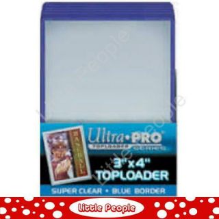Ultra Pro 3 X 4 " Top Loader - 4 Packs Of 25 (100 Total) - 25pt Blue Border