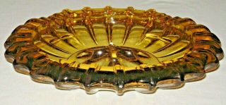 Vintage 1960 ' s Huge Conference Table Amber Glass Ashtray 2