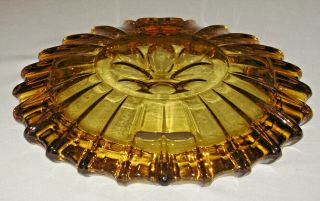Vintage 1960 ' s Huge Conference Table Amber Glass Ashtray 3