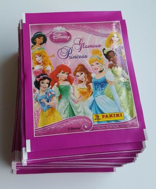 Disney Princess Glamour Stickers Panini - 25 Package (125 Stickers)