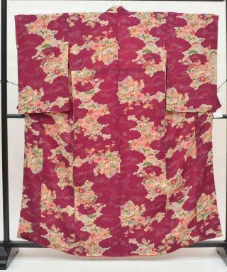 Vintage Japanese Kimono Wedding / Silk / Womens Antique 13nfuji18622