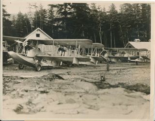 1929 Aviation Press Photo Navy Amphibious Air Mapping Planes In Alaska