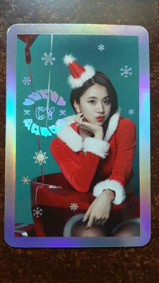 Twice Chaeyoung Official Photocard Holo Christmas Ed Twicecoaster Lane1 W/o Case