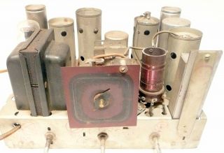 Vintage General Electric Model M - 52 Radio Part: Chassis W/ All Tubes Lighting