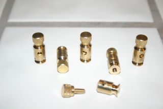 6 Deluxe Limited Edition All Brass Binding Posts For Good Looking Crystal Radios