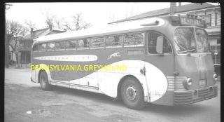 Pennsylvania Greyhound Lines Negative Bus 3724 Enroute To York Early 1940 