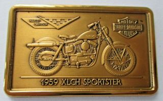 1959 Xlch Sportster Harley - Davidson Vintage 1993 Bronze Art Bar Ingot,