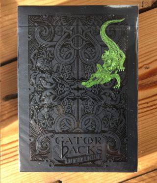 Green Gatorbacks Playing Cards.  Deck.  David Blaine