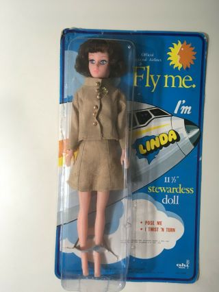 Vintage & Rare National Airlines Stewardess Doll - 11 1/2  Fly Me I 