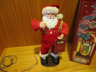 1998 First Edition Rock & Roll Christmas Jingle Bell Dancing Santa Claus 2