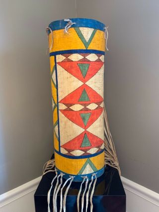 Lakota Parfleche Container by Artist Author Linda Holley Dakota Plains Motif ' 80 10