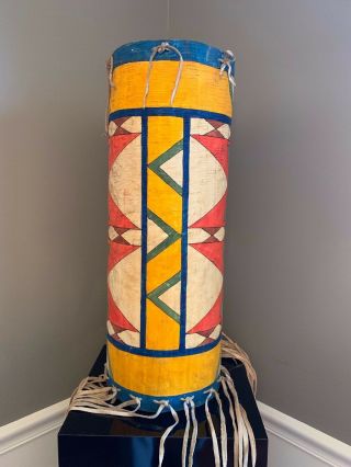Lakota Parfleche Container by Artist Author Linda Holley Dakota Plains Motif ' 80 2