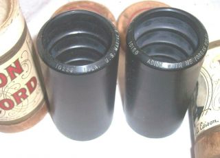2 EDISON PHONOGRAPH 2m CYLINDER RECORDS WITH lids 10180,  10228 2