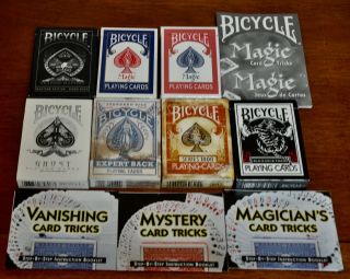 7 Decks Of Bicycle Magic Related Playing Cards