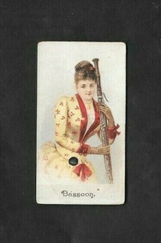 A.  T.  C.  1895 Scarce (music) Type Card  Bassoon - Musical Instruments