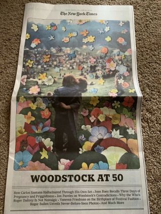 Woodstock At 50 - The York Times Special Section August 11 2019 Baez Daltrey