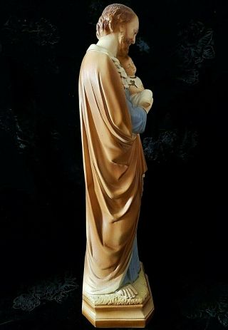 Vintage Saint Joseph Infant Jesus Chalkware Catholic Religious Statue 16 1/2 IN 3