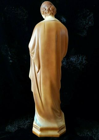 Vintage Saint Joseph Infant Jesus Chalkware Catholic Religious Statue 16 1/2 IN 4