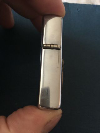 Vintage 1991 Chrome BUCKS Brass Emblem Zippo Lighter 2