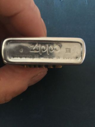 Vintage 1991 Chrome BUCKS Brass Emblem Zippo Lighter 5