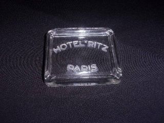Vintage HOTEL RITZ PARIS Glass Ashtray Lovely 3