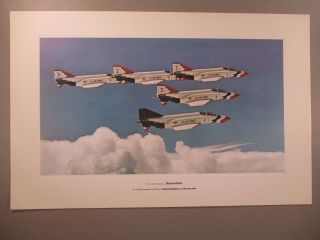 Us Air Force Thunderbirds F - 4 Phantoms Mcdonnell Douglas Vintage Print 11x17
