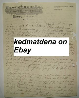 Rare Jewish Judaica 1936 Pre Ww2 Rodi Rhodes Alhadeff Letter Sephardic Hanan