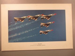 Us Air Force Thunderbirds F - 4 Phantom Mcdonnell Douglas Vintage Print 11x17 2