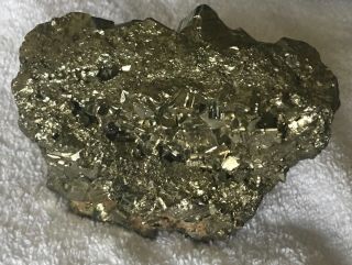Gorgeous Pyrite Crystal Cluster Mineral Specimen Fools Gold 1,  129.  45 Grams 2.  5lb 4