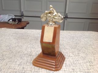 Vintage Motorcycle Trophy.