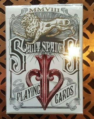 David Blaine Split Spades Red 1st Edition Playing Cards And
