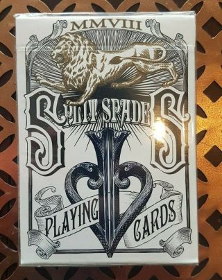 David Blaine Split Spades Blue 1st Edition Playing Cards And