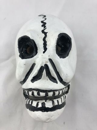 Wooden Skull Calavera Hanging Mask Day Of The Dead Dia De Los Muertos Mexico Art