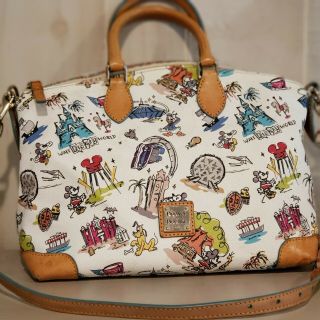 Dooney And Bourke Walt Disney World Satchel Purse Convertible Handbag Mikey.