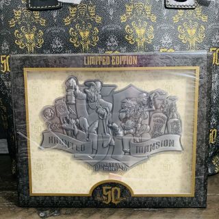 Haunted Mansion 50th Anniversary Jumbo Collage Metal Pin Disney Le500