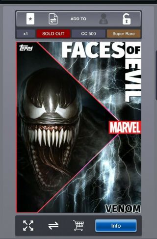 Topps Marvel Collect Digital Faces Of Evil Motion Venom Week 11 Wave 2