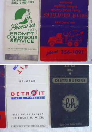 9 VINTAGE MATCH COVERS FARMING INDUSTRY TOOLS ELECTRIC JOHN DEERE BREEDING MORE 5
