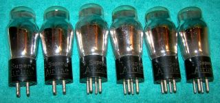 Set Of Six Matching 01a St Style Airline Vacuum Tubes - Test As Nos Tubes