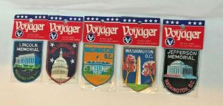 Nip Embroidered Washington Dc Souvenir (4) Patch Monuments Capitol White House