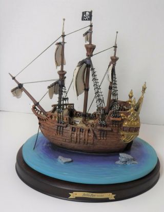 Wdcc Disney Peter Pan Captain Hook Jolly Roger Pirate Ship Enchanted Places
