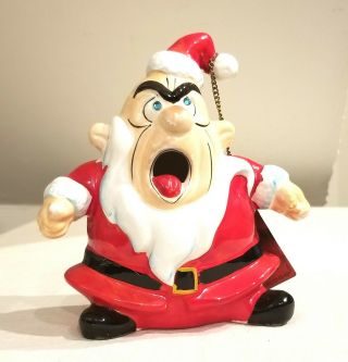 Kreiss Psycho Ceramic Xmas Figurine Santa " Who Do I Look Like Rin Tin Tin?? "