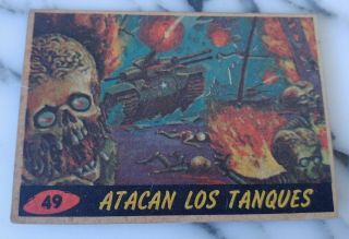 Rare Mars Attacks Argentina Marte Ataca 1964 First Edition N° 49 Card