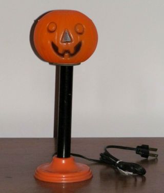 Rare Vintage Spook - O - Lites Blow Mold Jack - O - Lantern Halloween Electric Candle