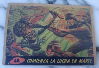 Rare Mars Attacks Argentina Marte Ataca 1964 First Edition N° 48 Card