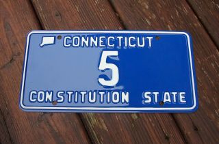 Connecticut Constitution State License Plate 5 Single Digit Low Number