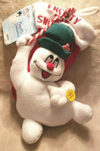 Gemmy Frosty The Snowman Singing Animated Holiday Christmas Stocking,  2001