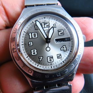 Vintage Swiss Made Swatch Irony Daydate Quartz Men Watch